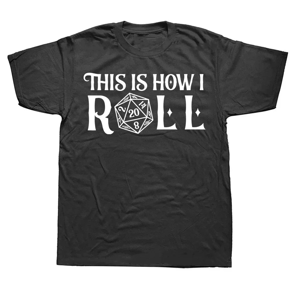 Novelty Dungeon Dragon T Shirts Graphic Streetwear Short Sleeve I Have A Plan D20 Dice Role Playing Game DnD T-shirt Men