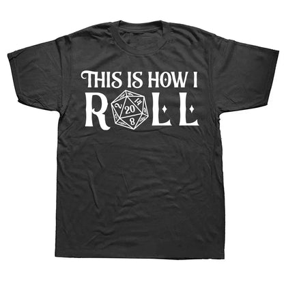Novelty Dungeon Dragon T Shirts Graphic Streetwear Short Sleeve I Have A Plan D20 Dice Role Playing Game DnD T-shirt Men