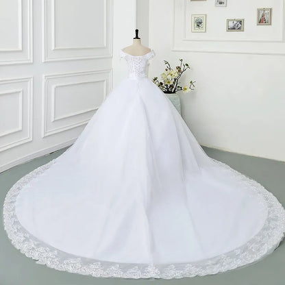 Off The Shoulder Princess Sweetheart Wedding Dress For Women Glitter Sleeveless 2025 Vintage Bride Bridal Customized