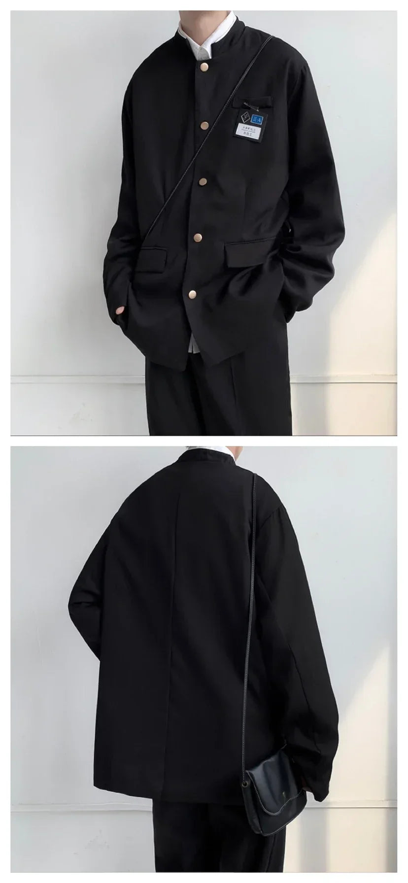 Spring Men's Casual Jacket Small Suit Japanese Style DK Uniform Student Coat Gakuran Youth Fashion Clothing