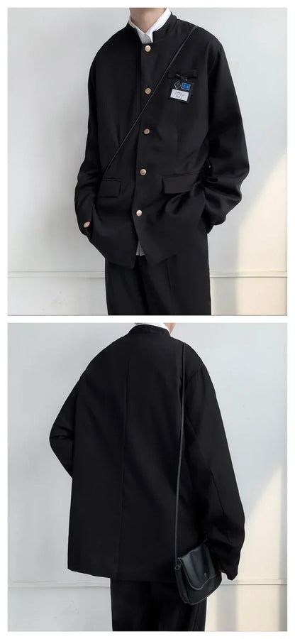 Spring Men's Casual Jacket Small Suit Japanese Style DK Uniform Student Coat Gakuran Youth Fashion Clothing
