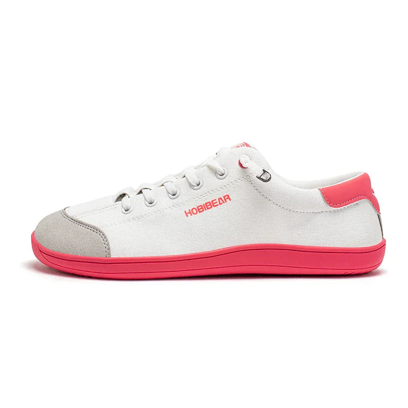 Wide Toe Barefoot Shoes for Unisex Minimalist Artificial Leather Sneakers Lightweight Adjustable Slip On Walking Shoes