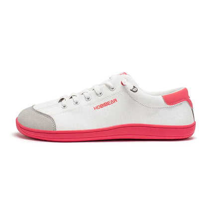 Wide Toe Barefoot Shoes for Unisex Minimalist Artificial Leather Sneakers Lightweight Adjustable Slip On Walking Shoes