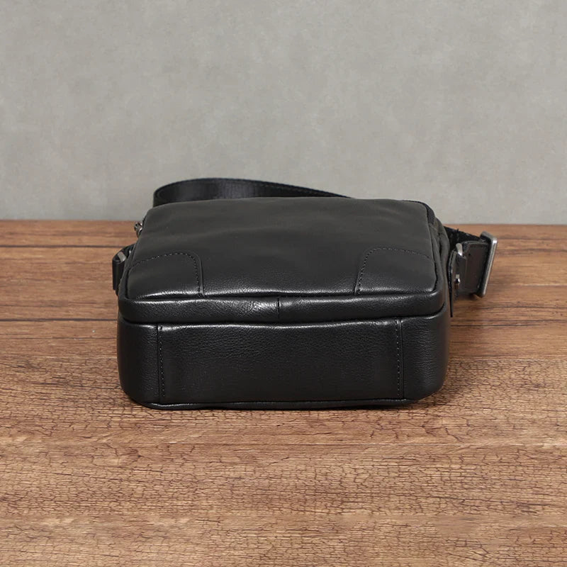 Natural Genuine Leather Men Bag Flap Soft Leather Shoulder Bags Small Male Crossbody Bag First Layer Cowhide Messnger Bags