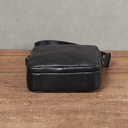 Natural Genuine Leather Men Bag Flap Soft Leather Shoulder Bags Small Male Crossbody Bag First Layer Cowhide Messnger Bags