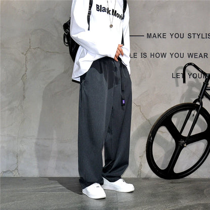 Japanese Vintage Casual Baggy Pants Mens Clothing High Quality Trend Straight Pants Fashion Loose Trousers Streetwear Pants Male