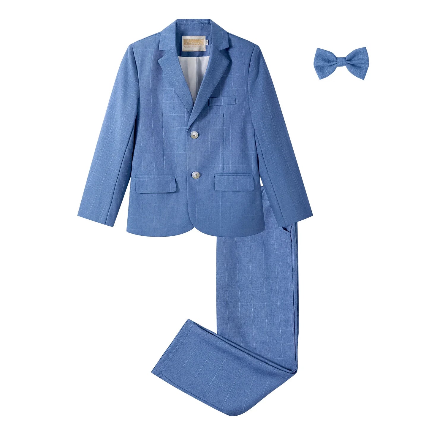 Boys Suit Wedding Ring Bearer Outfit Kids Suit Set Blazer Pants Bow Tie Shirt Clothes Formal Wear 2-14Years