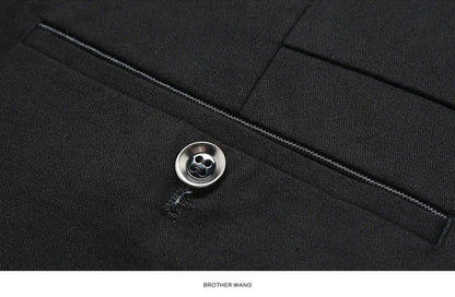 4 Colors 98% Cotton Casual Pants Men 2024 New Classic Style Straight Loose High Waist Elastic Trousers Male Brand Clothes