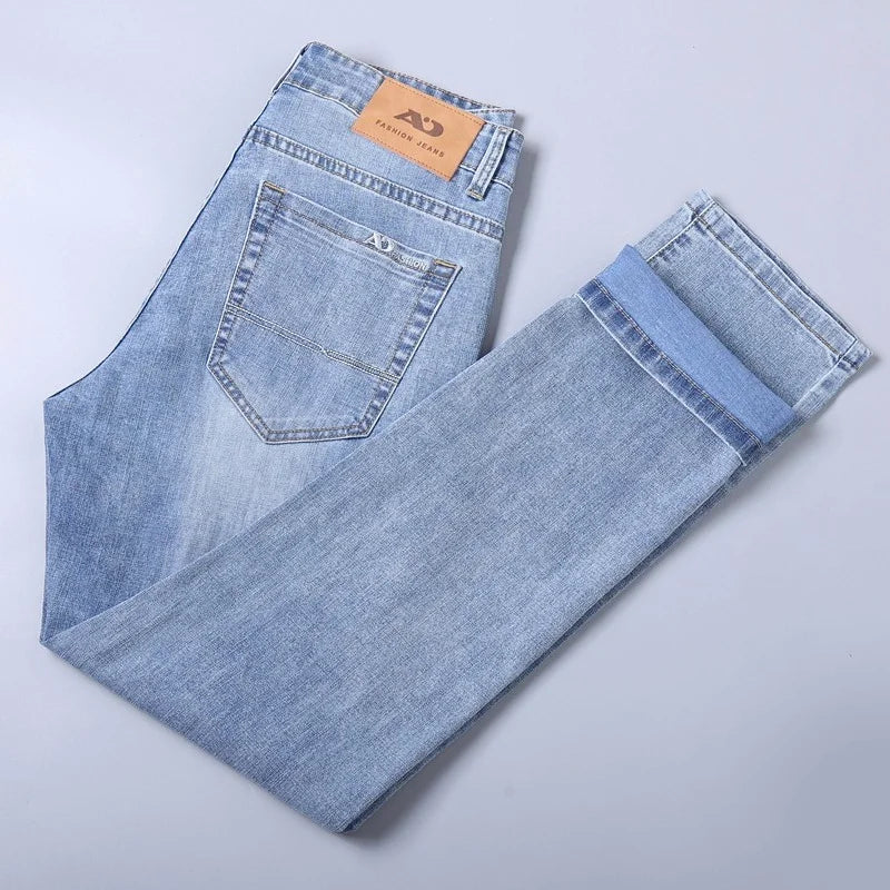 2026 Brand Best Price Comfort Straight Denim Pants Men's Jeans Business Casual Elastic Male High Quality Trousers