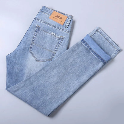 2026 Brand Best Price Comfort Straight Denim Pants Men's Jeans Business Casual Elastic Male High Quality Trousers