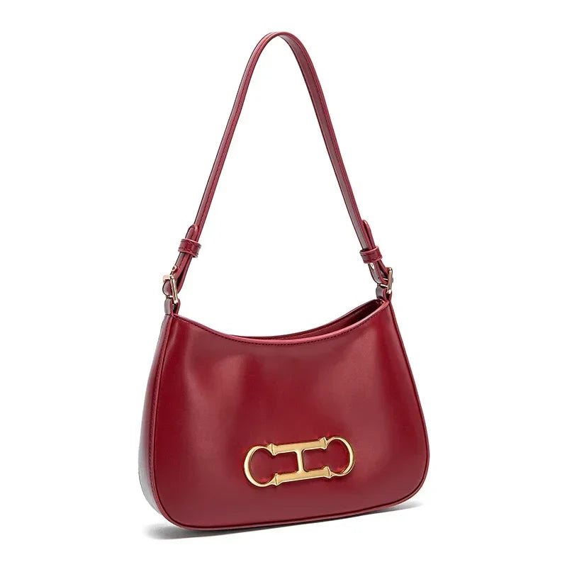 Fashion Classic Women's New Shoulder Bag Solid Color Design Retro Style Casual Minimalist Versatile Women's Handbag