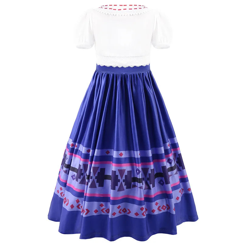 Magic House Charm Costumes For Girls Kids Birthday Princess Party Dress Luisa Madrigal Cosplay Children Halloween Carnival Gown