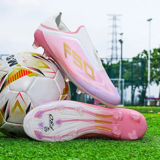 New Men Football Boots Futsal Outdoor Sneakers Match Grass Non-Slip High-quality Soccer Shoes Cleats Hot-selling High-top Light