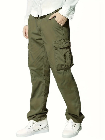 2026 Amazon Summer New Men's Work Pants European and American Independent Station Drawstring Multi Pocket Casual Pants