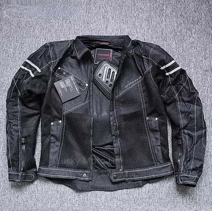 Jacket Spring Breathable Denim Mesh Racing Ride High-performance Drop Resistance Clothing Motorcycle Jacket