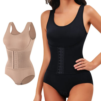 Women Bodysuit Shapewear with Hooks Belts Tummy Control Fajas Body Shaper Waist Trainer Belly Slimming Cincher Corset Tops