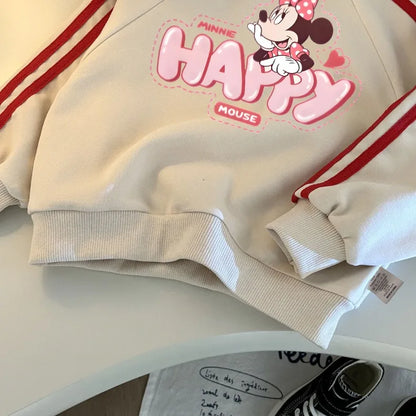 2026 Spring New Style Children Clothing Sets Girls O Neck Hoodies and Side Stripe Trouser Two Piece Kids Casual Sweatshirts Set