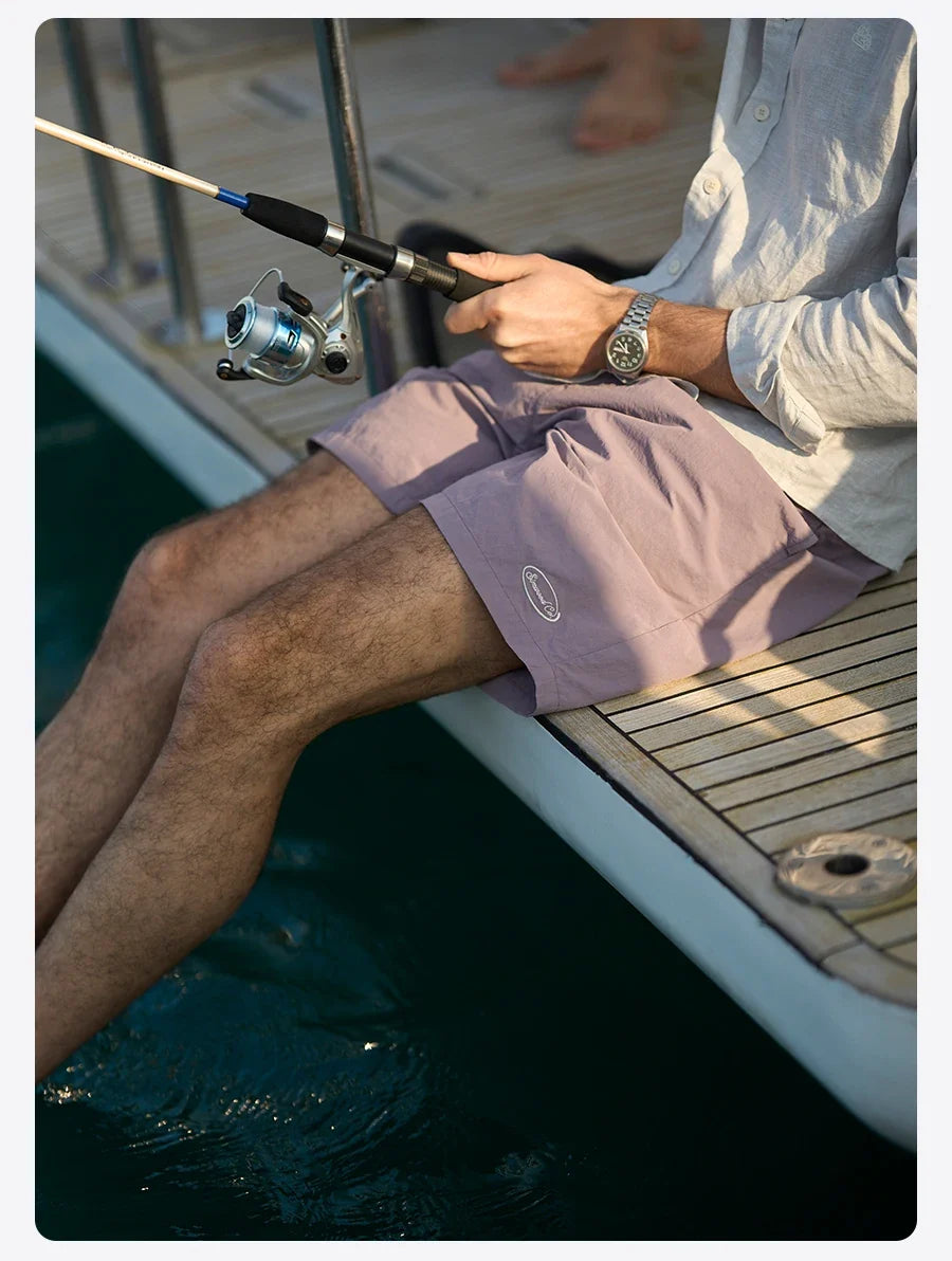 Quick Dry Nylon Shorts Loose Fit 130gsm Lightweight Summer Men's Essential Daily Wear Breathable Beach Shorts For Men