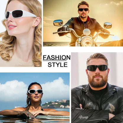 Super Dark Sunglasses for Men Black Wrap Around Sun Glasses UV400 Protection eyewear W8005