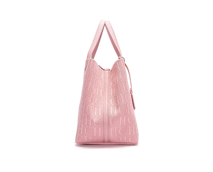 High Quality Craft Large Capacity Handbag Ladies Shoulder Bag Fashion Classic New Pure Color Outer Pocket Ladies Handbag