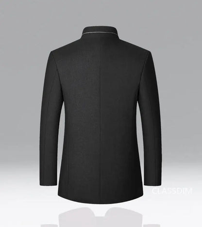 New Spring Men Cashmere Blazers Suits Jackets Stand-up Collar Business Casual Suits Coats Male Slim Fit Blazers Jackets Coats 4X