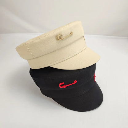 Brand Designer Women Hat Caps Fashion Cotton Pin decoration Letter Newsboy Caps