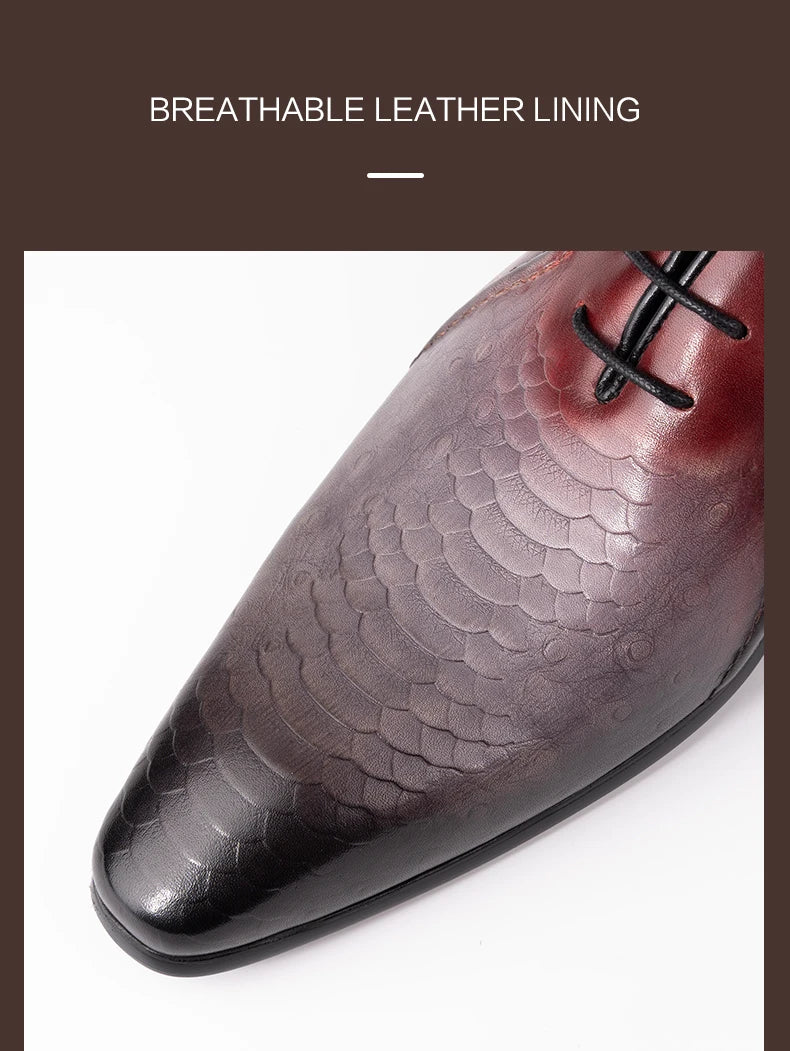 Luxury Business Men Oxford Shoe Elegant Top Quality Formal Genuine Leather Shoe Man Derby Brogues Shoes Wedding Party Shoes