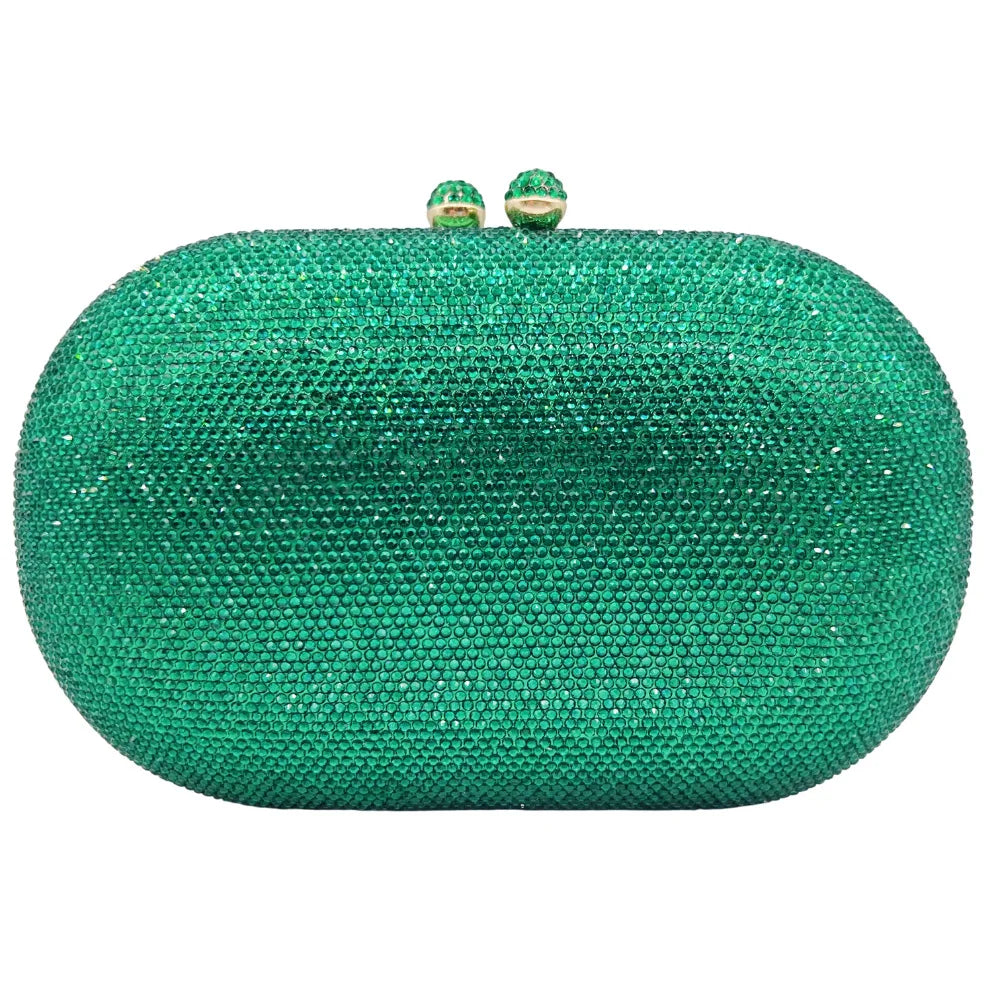 Middle East Diamond Embellished Evening Bag Pure Color Rhinestone Women's Clutch Handbag Polyester Daily Match Magnetic Buckle