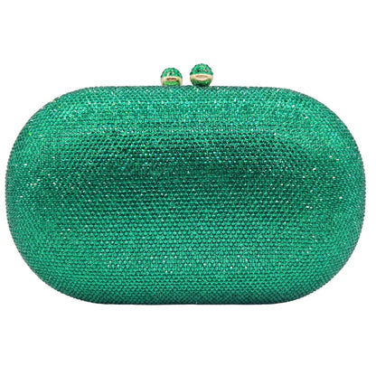 Middle East Diamond Embellished Evening Bag Pure Color Rhinestone Women's Clutch Handbag Polyester Daily Match Magnetic Buckle