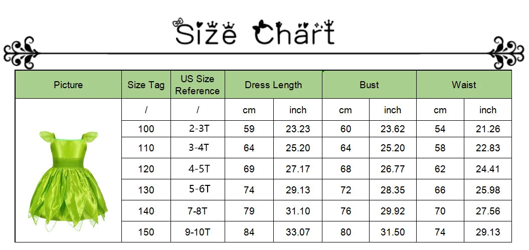 Girls Flower Fairy Dress Up Kids Princess Dress With Wings Halloween Princess Costume Elves Party Tinkerbell Tinker Bell Dress