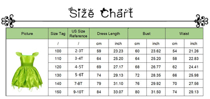 Girls Flower Fairy Dress Up Kids Princess Dress With Wings Halloween Princess Costume Elves Party Tinkerbell Tinker Bell Dress