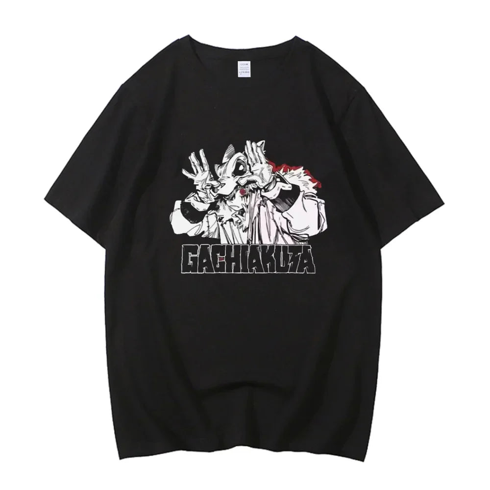 Japanese Anime Gachiakuta T-shirt Men Women T-shirt Hip Hop Y2k Female Male Clothing Harajuku High Quality Cotton Top