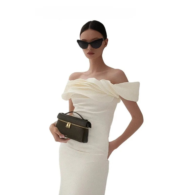 Premium genuine leather handbag,Minimalist style Women's Shoulder Bag with zipper.Fashion Lightweight Crossbody bag.