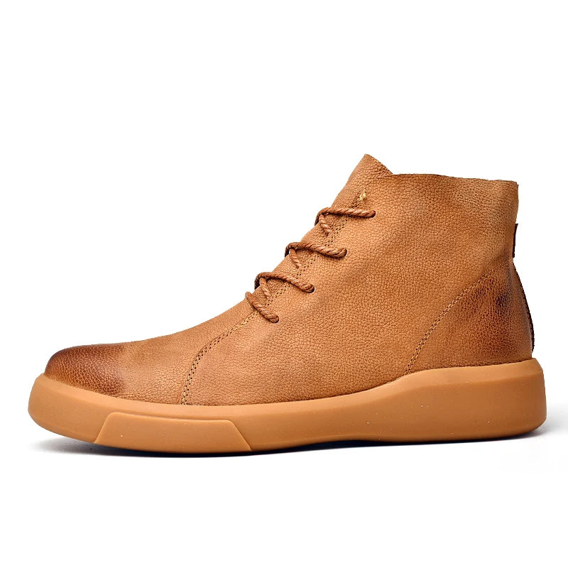 Mens Genuine Leather Winter Ankle Military Treking Tactical Boots Outdoor Men Shoes