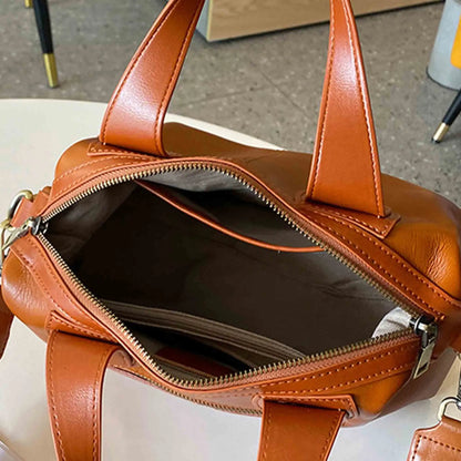 MS Genuine Leather Woman Bags Luxury Retro Shoulder Handbag Vintage Lady Messenger Casual Tote Crossbody Purses Black 2023 New