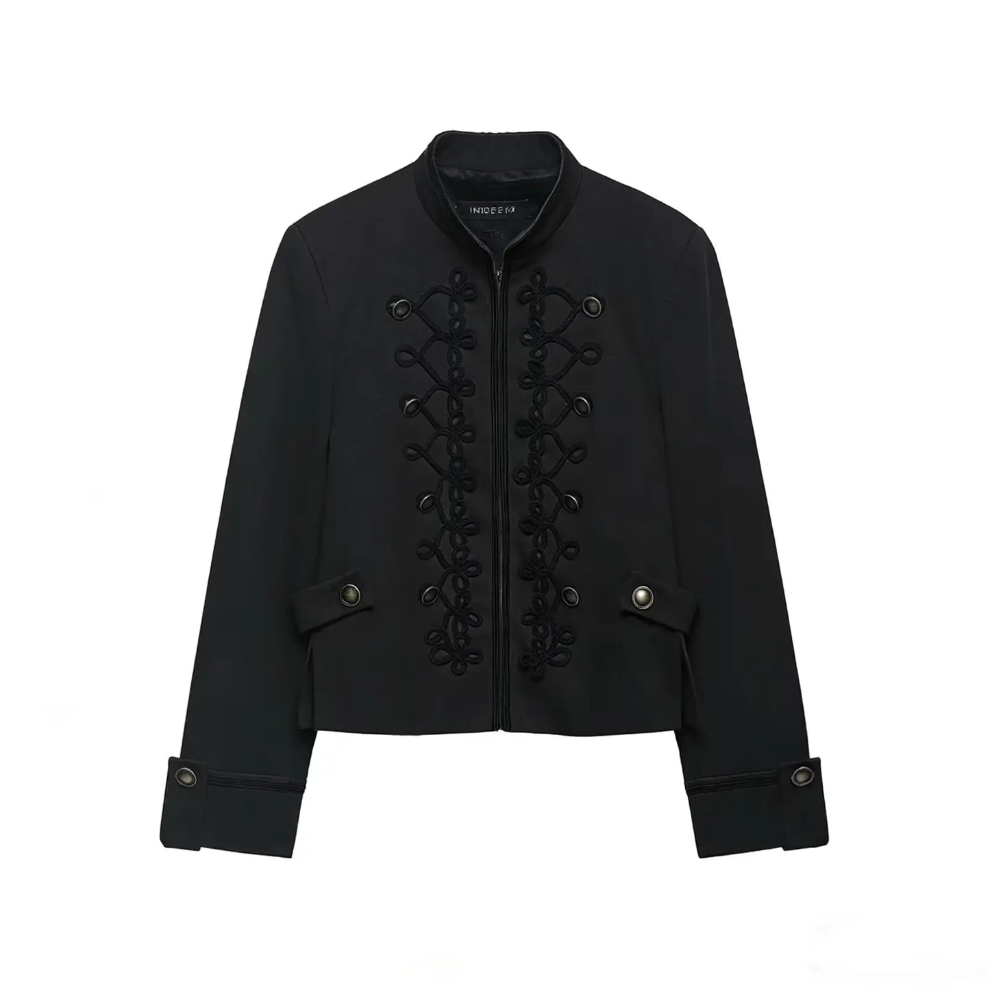 Women's Blazer Jackets Armygreen Coat 2026 zartins Outwear Patchwork Long Sleeve Tops Elegant Fashion Woman Jackets Coat Tops