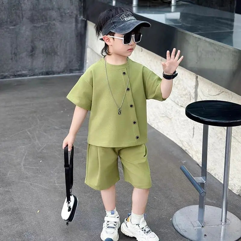 Summer Shirts Fashion Children 8 To 14 Years Casual Clothes 4 Clothing Toddler Boy Boys 7 Kids Set Boy's Suit Child Outfit Boys'