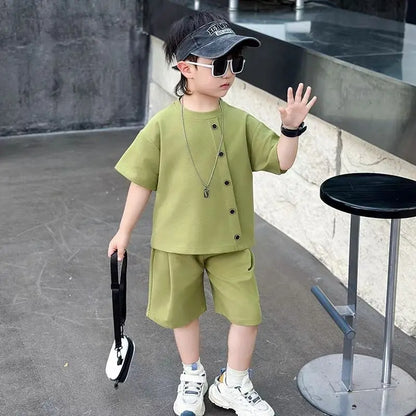 Summer Shirts Fashion Children 8 To 14 Years Casual Clothes 4 Clothing Toddler Boy Boys 7 Kids Set Boy's Suit Child Outfit Boys'