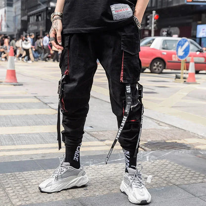 Mens Techwear Sweatpants Y2K Streetwear Jogging Pants Men Hip Hop Street Dance Casual Trousers Vintage Cargo Pant Pantalon Homme