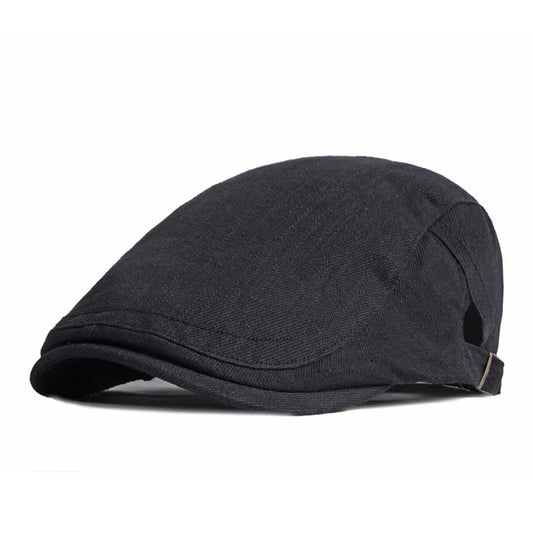 Brand Oohmy Cotton Newsboy Hats for Men Women Flat Cap Adjustable Breathable Irish Cabbie Ivy Driving Hat Fashion Vintage