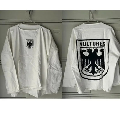 Double Eagle Head Print Vulture Sweatshirts Cotton Cutting Top Casual Loose Long Sleeve Hiphop Street Men Women Kanye Tshirts