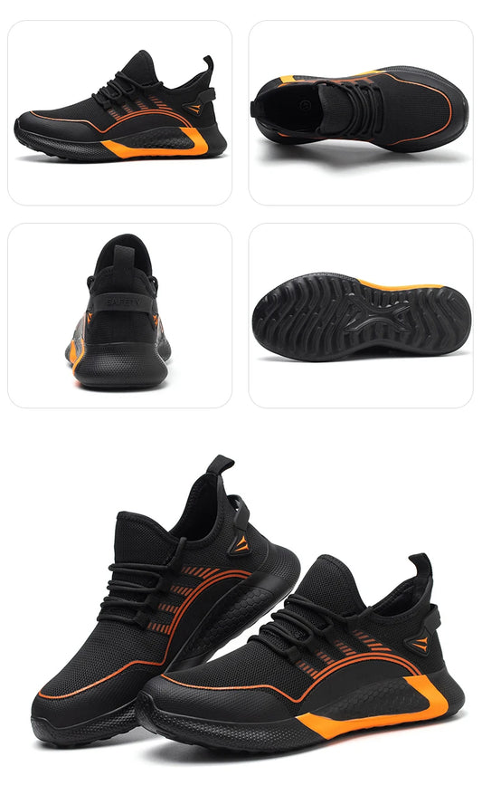 Large Size 49 50 Work Sneakers Fashion Safety Shoes Anti-smash Anti-puncture Indestructible Shoes Light Men Women Work Shoes