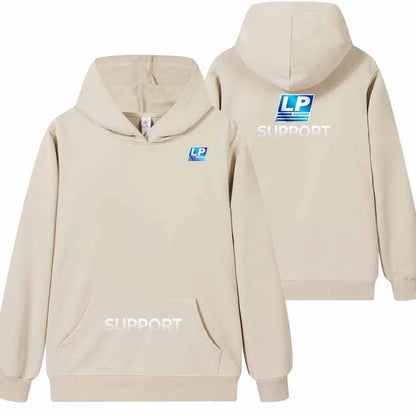 logo2026 Men's Long-Sleeved Hooded Sweatshirt with Personalized Print - Street Style Hoodie for Casual Sportswear