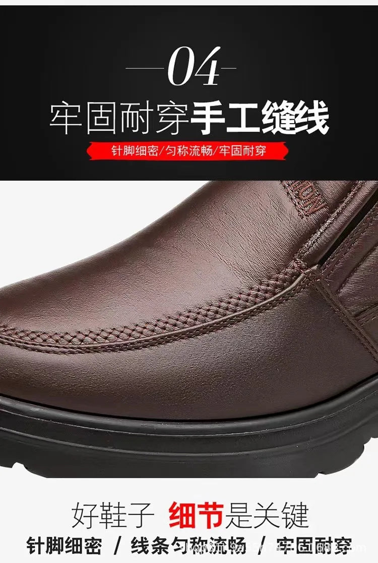 Boots men's snow outdoor  shoes men's winter boots hiking ankle boots waterproof  shoes work  2025