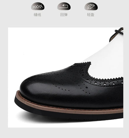 2026 New Brocker-carved Derby Men's Shoes Spring Summer New Business Formal Casual Shoes Male Fashion Big Size Leather Shoe Man