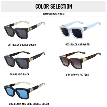2026 Square Sunglass Men UV400 Protection Vintage Retro Sunglasses Women Trendy Luxury Fashion Glasses Gafas De Sol Hombre Vasos