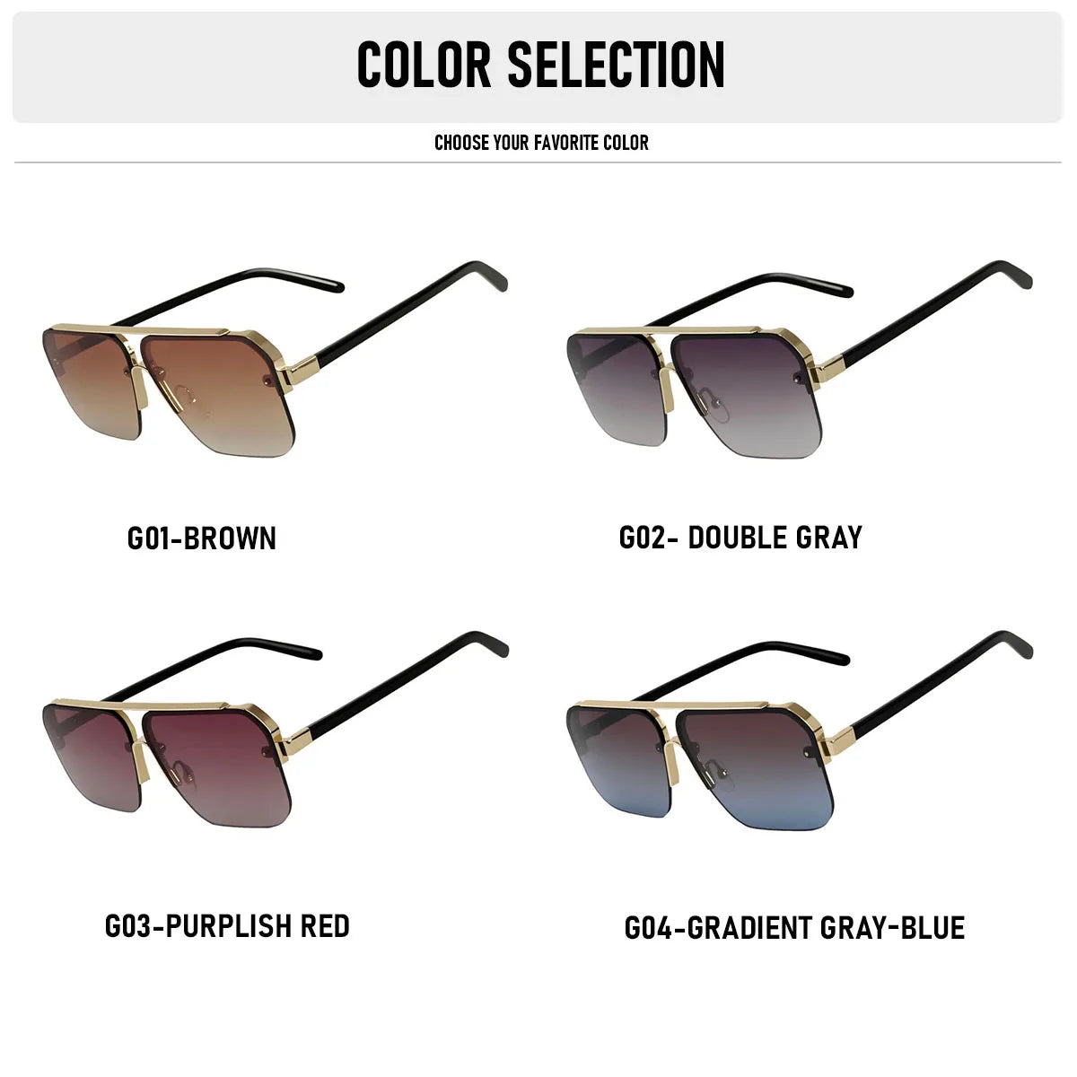 Luxury Square Sunglasses Women UV400 Protection Sunglass Men Vacation Fashion Glasses Gafas De Sol Hombre Lunette Soleil Femme