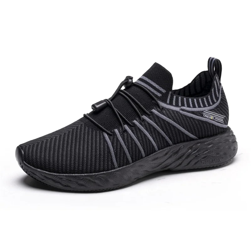 New Black Running Shoes for Men Waterproof Breathable Training Sneakers Male Outdoor Anti-Slip Trekking Sports Shoes