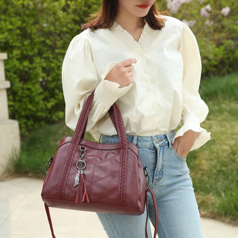 Sac A Main Soft PU Leather Luxury Handbags Women Bags Designer Ladies High Quality Tassel Crossbody Bags Shopper Tote