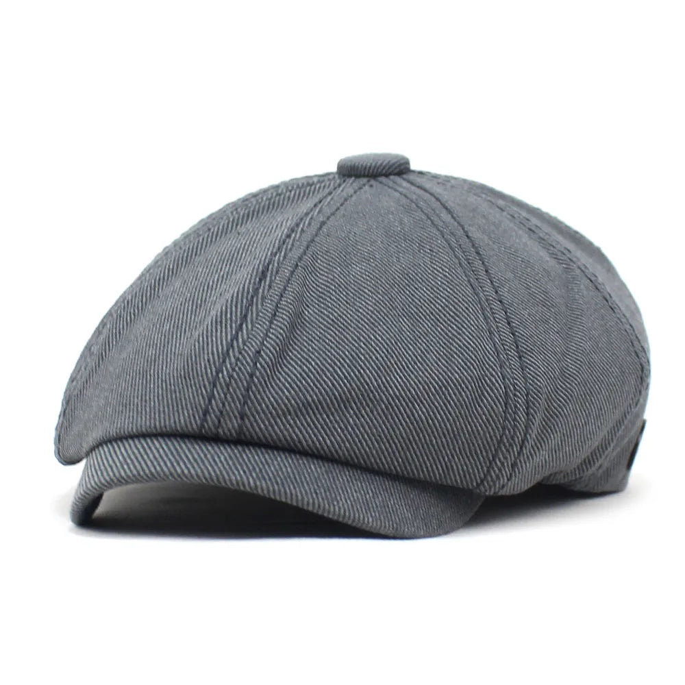 Men's Women's Beret Hat New Fashion Newsboy Caps Outdoor Streetwear Washed Denim Peaked Cap Casual Vintage Boina Hatss